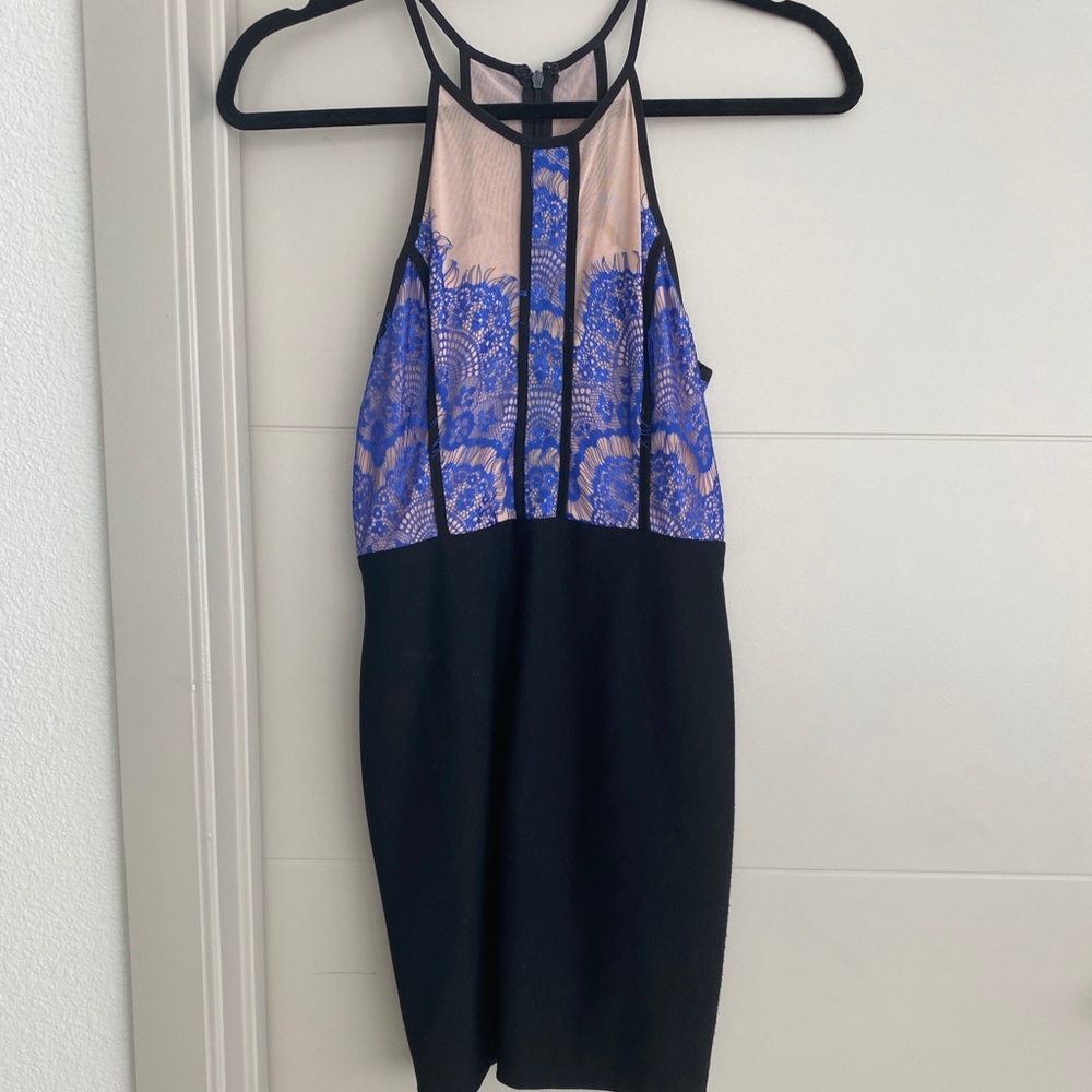 Blue lace dress